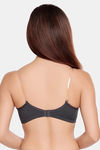 Juliet Padded Non-Wired Full Coverage T-Shirt Bra - Melange Black — thumbnail 7